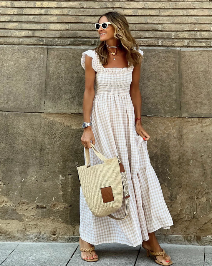 Marvella | Women's Summer Square Neck Maxi Dress