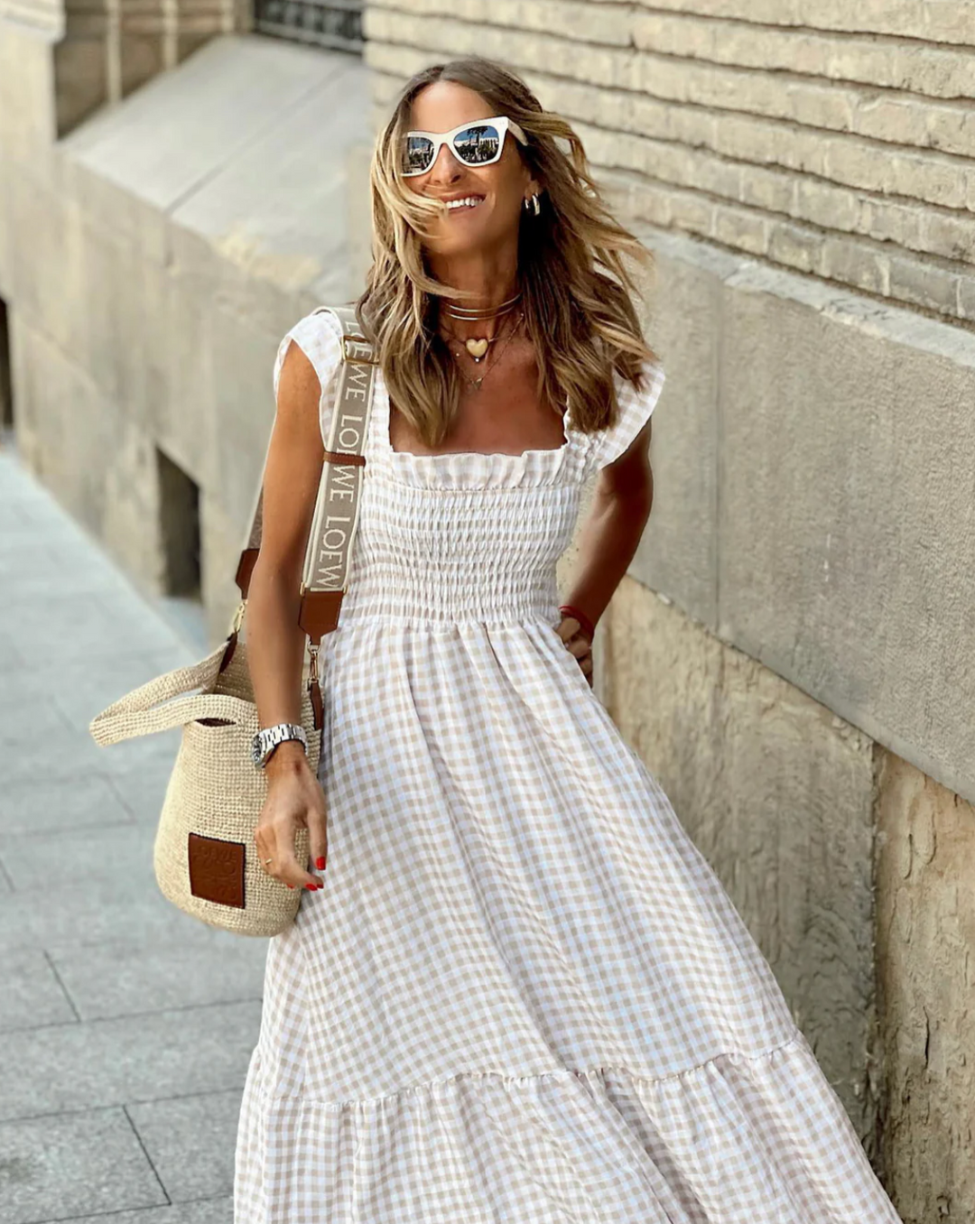 Marvella | Women's Summer Square Neck Maxi Dress