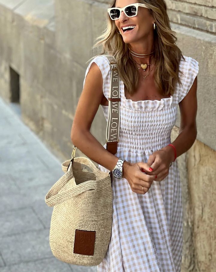 Marvella | Women's Summer Square Neck Maxi Dress