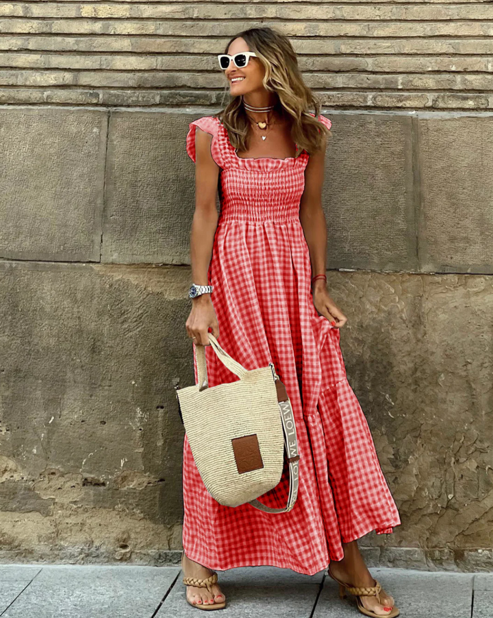Marvella | Women's Summer Square Neck Maxi Dress