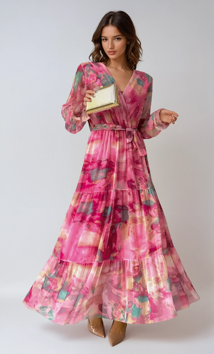 Dream | Women's Summer Floral Wrap Maxi Dress