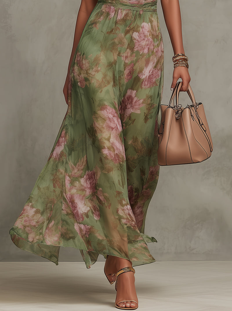 Capri | Women's Summer Halter Floral Dress