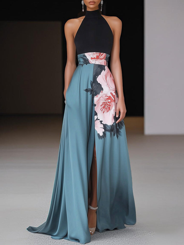 Anam | Women’s Summer Halter Neck Slit Maxi Dress