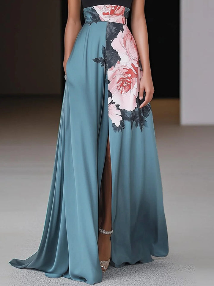 Anam | Women’s Summer Halter Neck Slit Maxi Dress