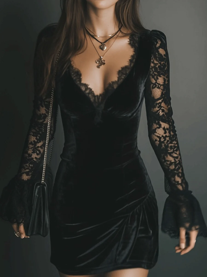 Drew | Women’s Elegant V-neck Mini Dress