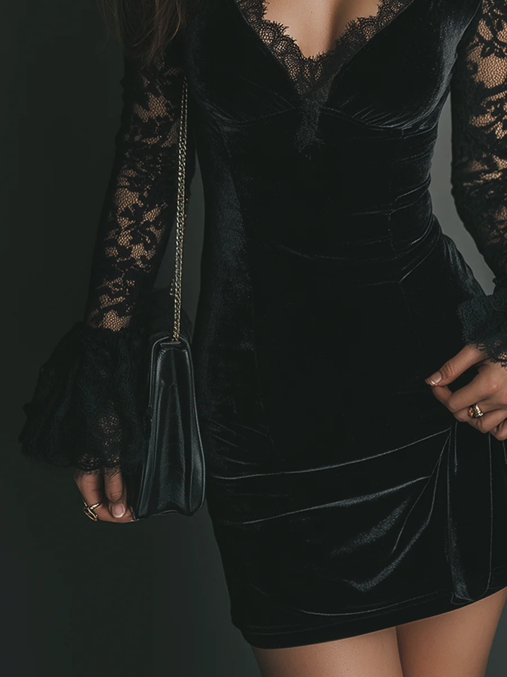 Drew | Women’s Elegant V-neck Mini Dress