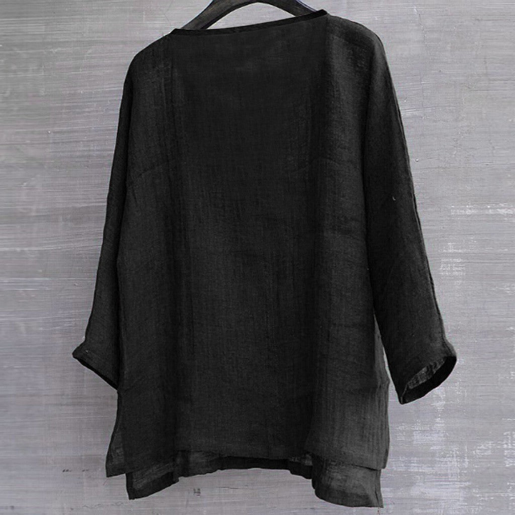 Ursula | Women's Loose Fit Linen Summer Blouse