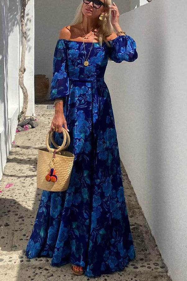 Hoor | Women’s Floral Off Shoulder Wedding Guest Dress