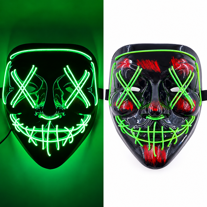 Halloween LED Purge Mask With Neon Glow