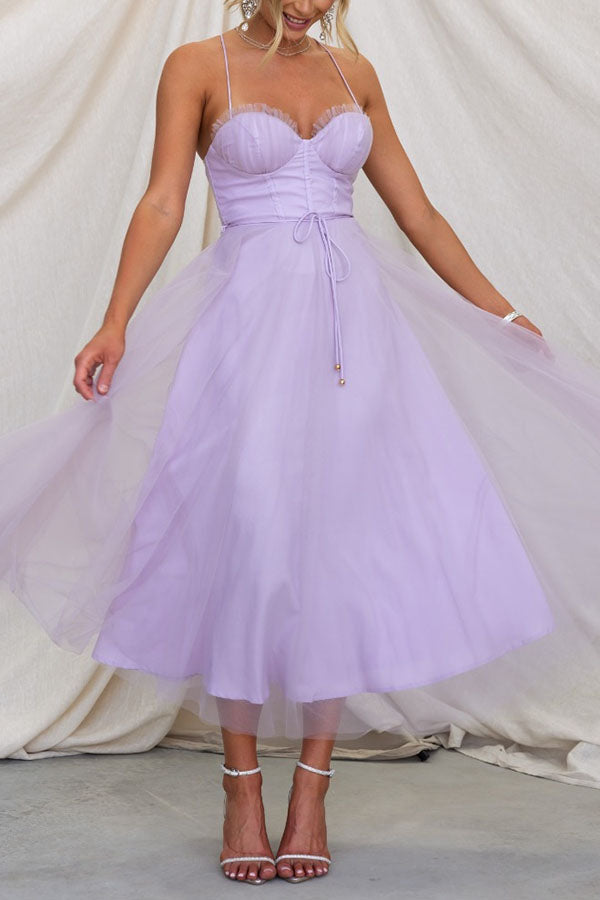Ella | Women's Elegant Spaghetti Strap Chiffon Dress