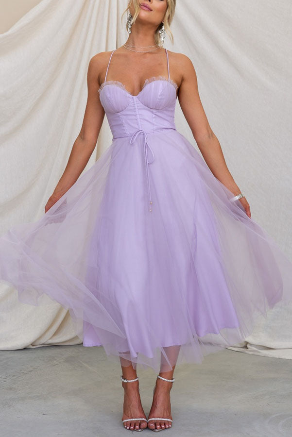 Ella | Women's Elegant Spaghetti Strap Chiffon Dress
