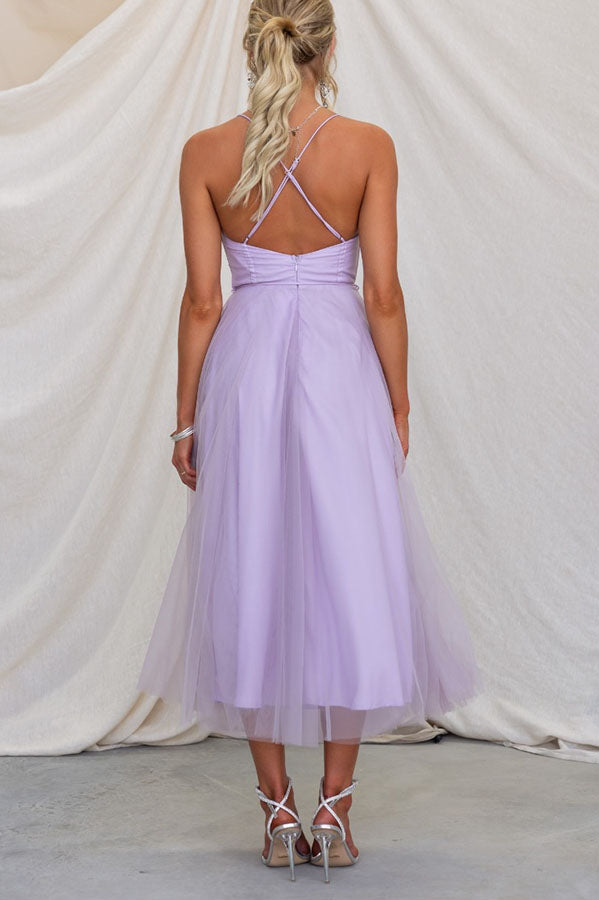Ella | Women's Elegant Spaghetti Strap Chiffon Dress