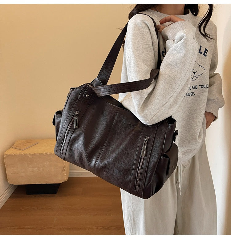 Amber | Women's Spacious Leather Tote Bag