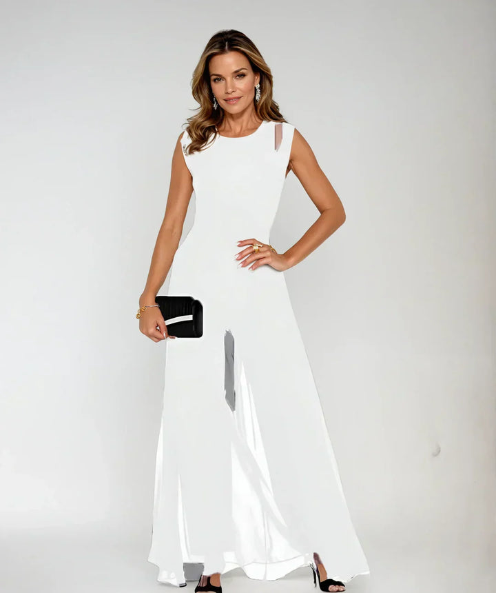 Kenna | Women’s Evening Round Neck Maxi Dress