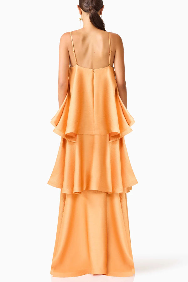 Mia | Women's Elegant Satin Open Back Maxi Dress