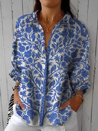 Isla | Women's Casual Floral Button-Up Blouse