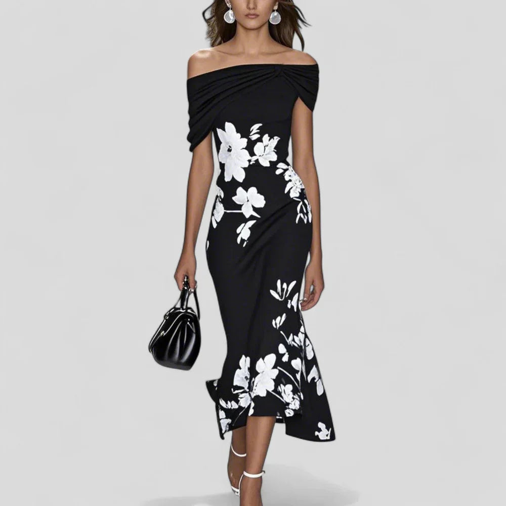 Madison | Women’s Summer Body Cone Floral Midi Dress