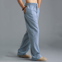 Leo | Men's Drawstring Relaxed Fit Linen Pants