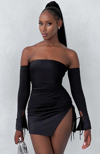 Naomi | Women's Jersey Long Sleeve Homecoming Dress