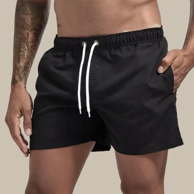 René | Men's Elastic Waist Slim Fit Swim Trunks