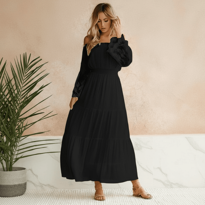 Aria | Women's Elegant Off-Shoulder Summer Maxi Dress