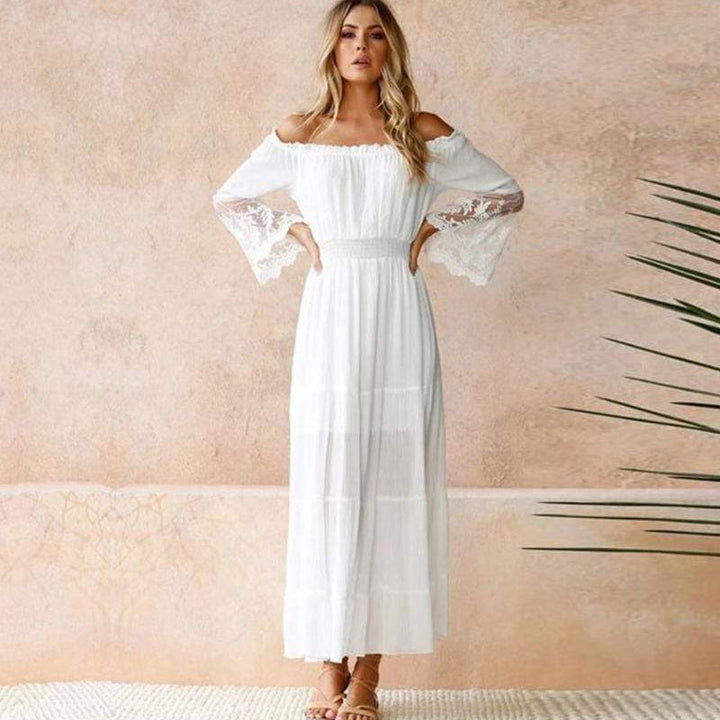 Aria | Women's Elegant Off-Shoulder Summer Maxi Dress