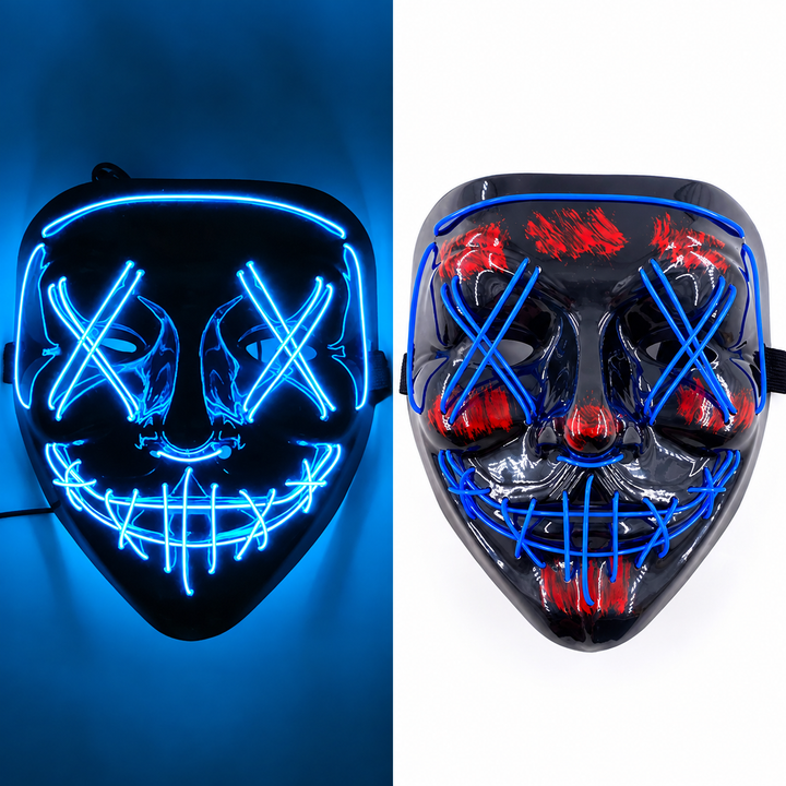 Halloween LED Purge Mask With Neon Glow