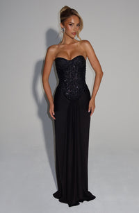 Celeste | Women's Party Sparkle Corset Maxi Dress
