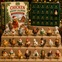 Chicken Advent Calendar 24 Unique Festive Figures