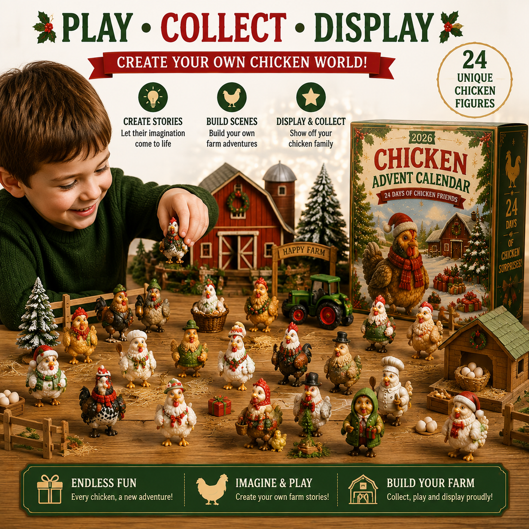 Chicken Advent Calendar 24 Unique Festive Figures