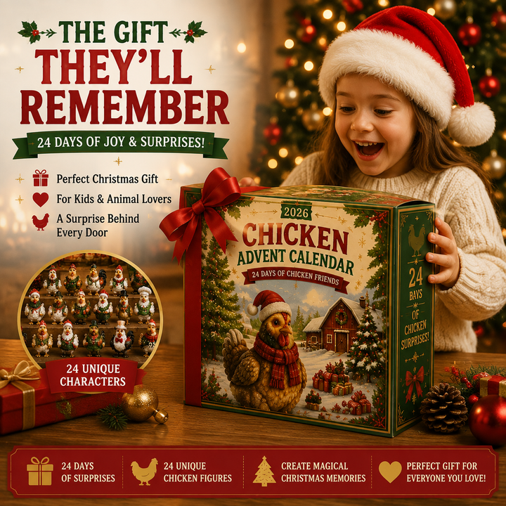 Chicken Advent Calendar 24 Unique Festive Figures