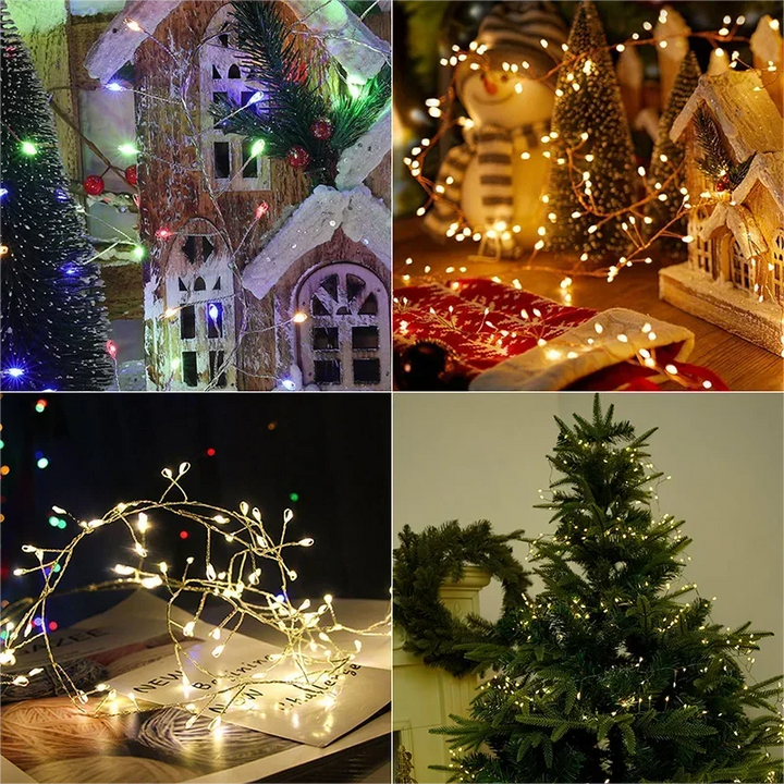 Christmas String Lights Warm White Cluster LED Decorative Lights