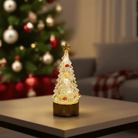 Christmas Tree Lamp with LED Light and Gold Base