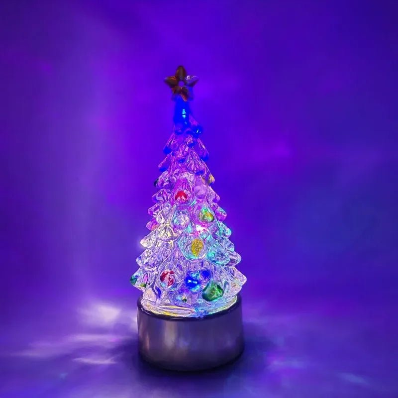 Christmas Tree Lamp with LED Light and Gold Base