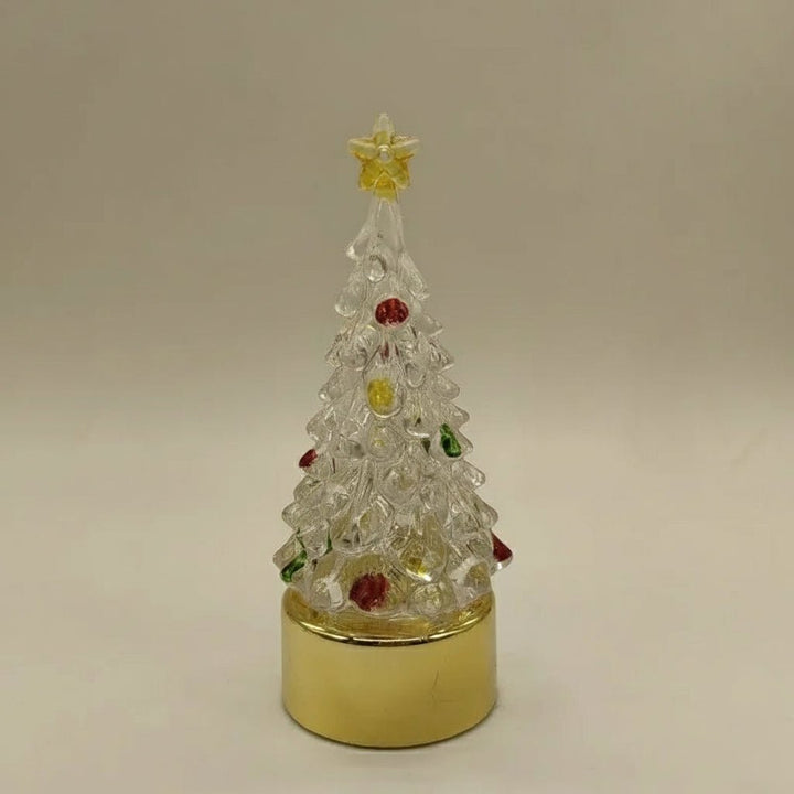 Christmas Tree Lamp with LED Light and Gold Base