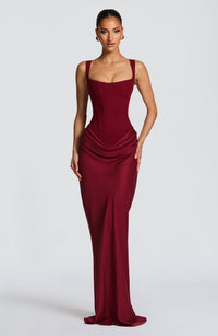 Scarlett | Women's Formal Draped Evening Maxi Dress