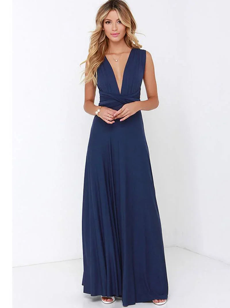 Aliey | Women's Convertible Wedding Guest Maxi Dress