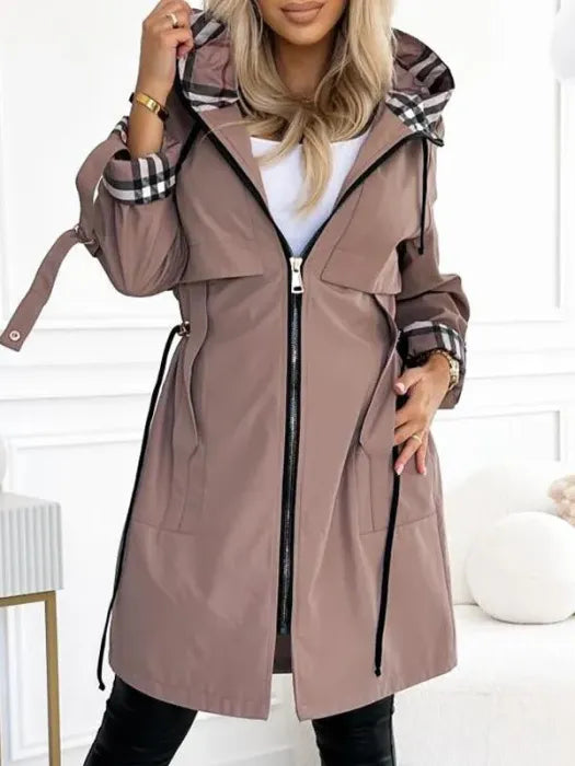 Daisy | Women's Waterproof and Windproof Longline Parka Jacket with Hood