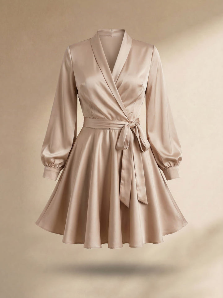 Melani | Women's Summer V-Neck Satin Midi Dress