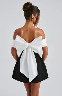 Ava | Women's Off Shoulder Bow Back Mini Dress