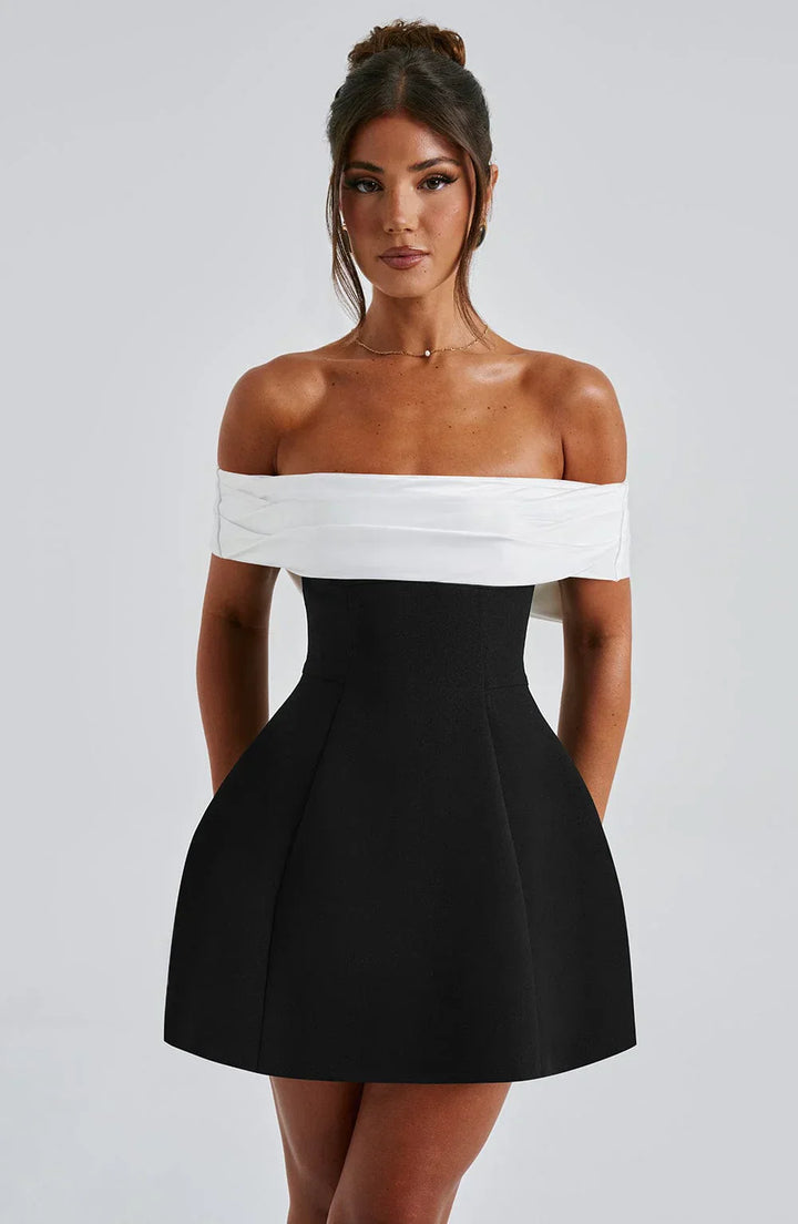 Ava | Women's Off Shoulder Bow Back Mini Dress