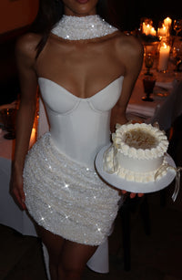 Avery | Women's Short Sequin Corset Homecoming Dress