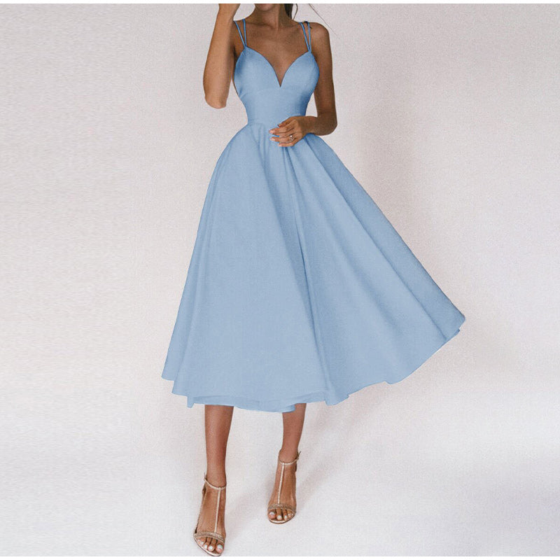 Zara | Women's Wedding Guest Spaghetti Strap Maxi Dress