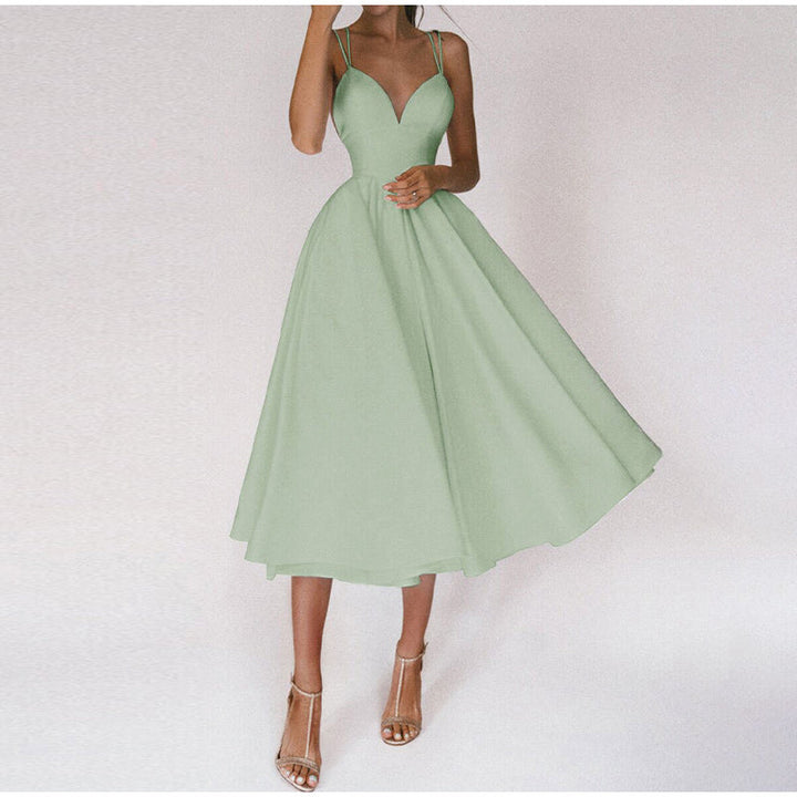 Zara | Women's Wedding Guest Spaghetti Strap Maxi Dress
