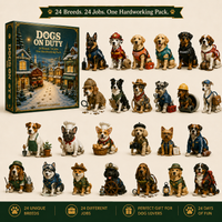 Dog Advent Calendar with 24 Breeds and Job-Inspired Characters