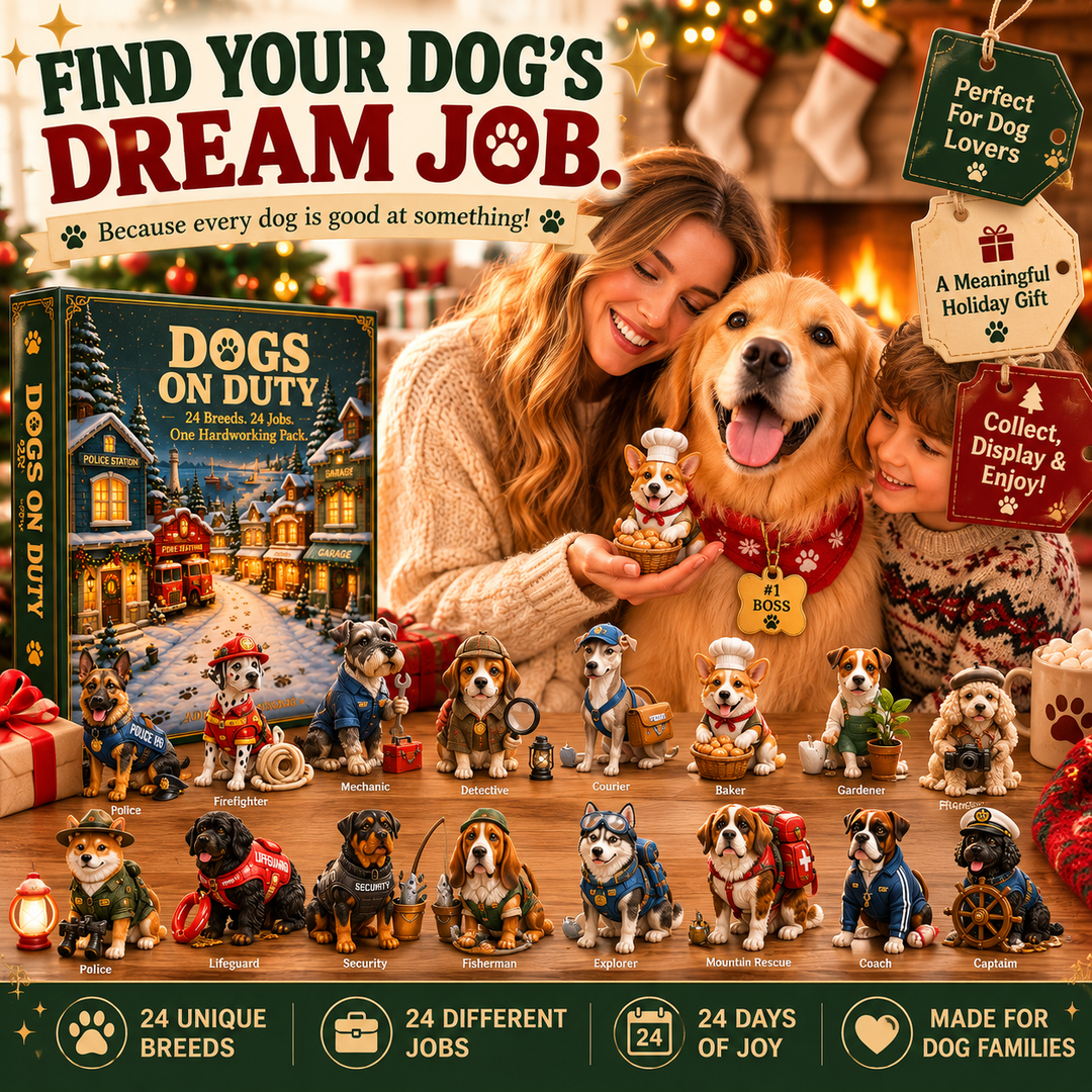 Dog Advent Calendar with 24 Breeds and Job-Inspired Characters