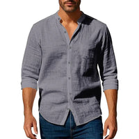 Rez | Men's Casual Slim Fit Mandarin Collar Shirt