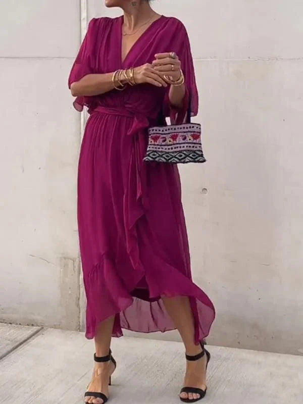 Alessia | Women's V Neck Summer Maxi Dress