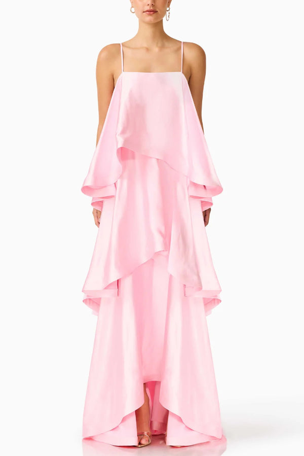 Mia | Women's Elegant Satin Open Back Maxi Dress