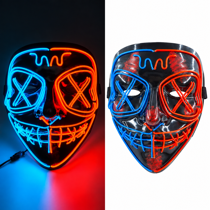 Halloween LED Purge Mask With Neon Glow